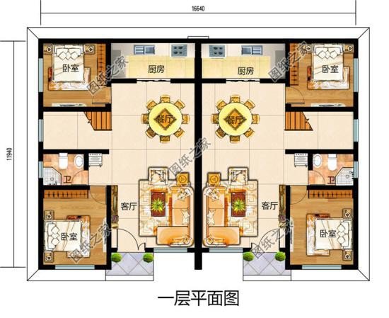 兄弟二層雙拼戶型圖，兄弟建房齊上陣，羨慕倒一大片親戚朋友
