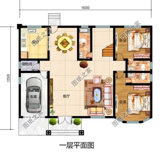 主體30萬二層別墅設(shè)計(jì)圖，戶型設(shè)計(jì)合理，全家都能住得下