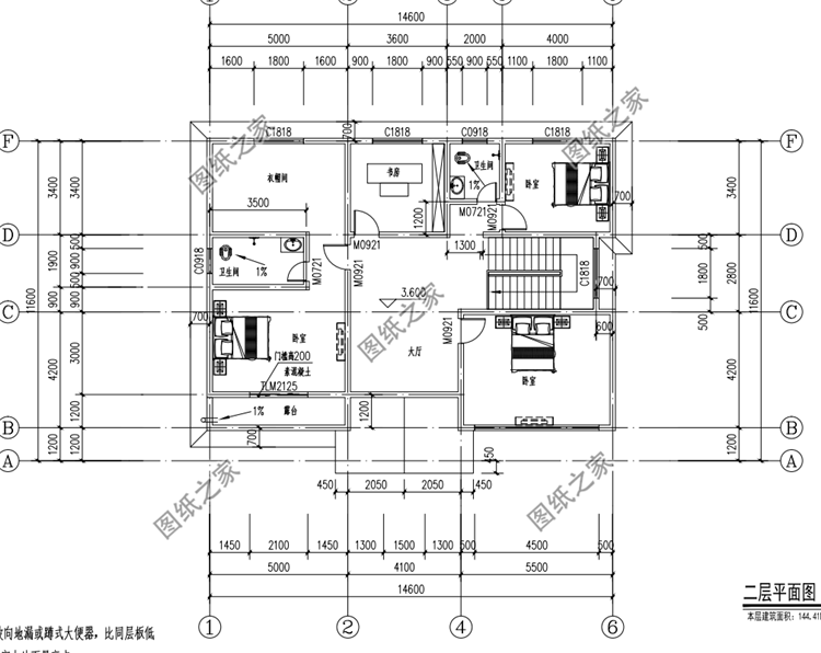 主體30萬二層別墅設(shè)計(jì)圖，戶型設(shè)計(jì)合理，全家都能住得下