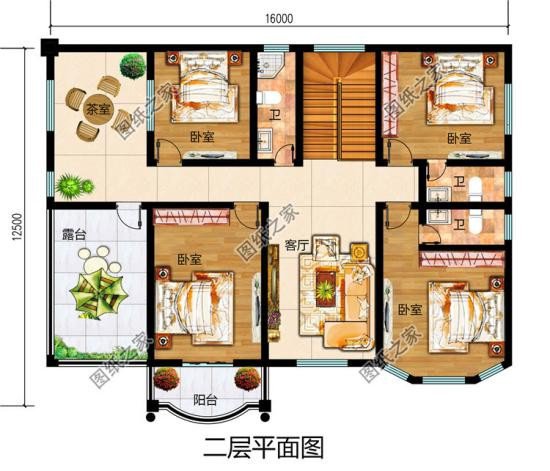 主體30萬二層別墅設(shè)計(jì)圖，戶型設(shè)計(jì)合理，全家都能住得下