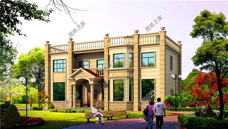 農(nóng)村二層平頂別墅設(shè)計圖，一點不比坡屋頂差，趕快收藏回家建