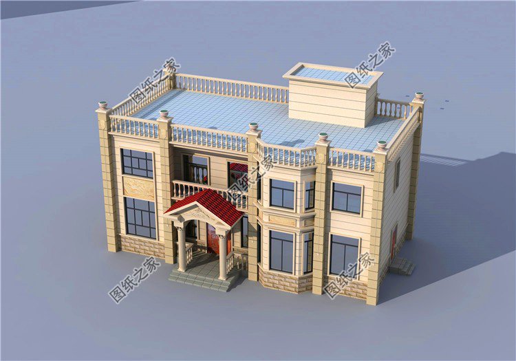 農(nóng)村二層平頂別墅設(shè)計圖，一點不比坡屋頂差，趕快收藏回家建