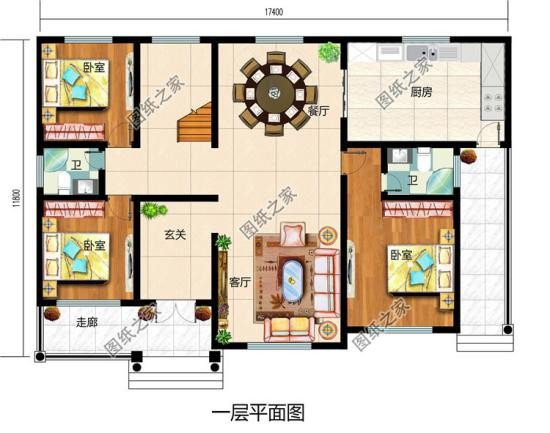180平米左右二層樓房設(shè)計圖，超大戶型十分大氣，看了忍不住來一棟