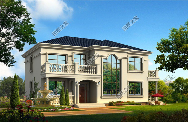 180平米左右二層樓房設(shè)計圖，超大戶型十分大氣，看了忍不住來一棟