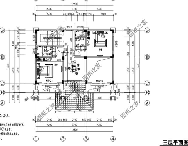 最新四層樓房設(shè)計(jì)圖，陽(yáng)臺(tái)露臺(tái)全齊了，要建房趕快收藏圖紙