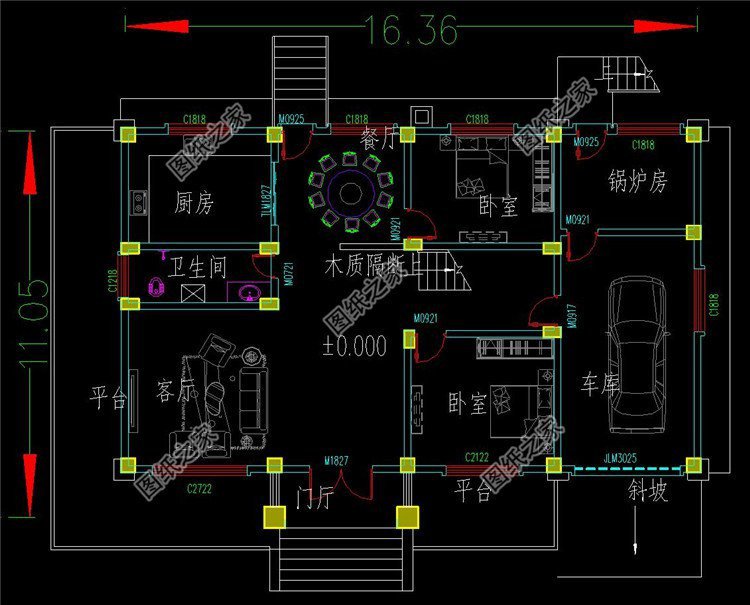 二層自建房16x12米設計圖紙，多種風格，給家里人看看
