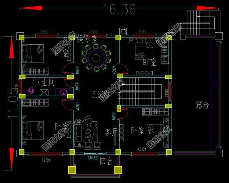 二層自建房16x12米設計圖紙，多種風格，給家里人看看