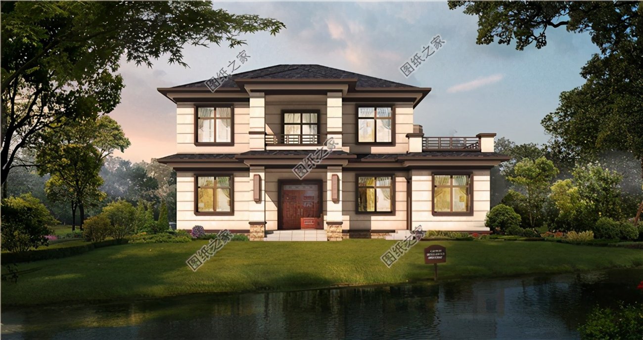 二層自建房16x12米設計圖紙，多種風格，給家里人看看