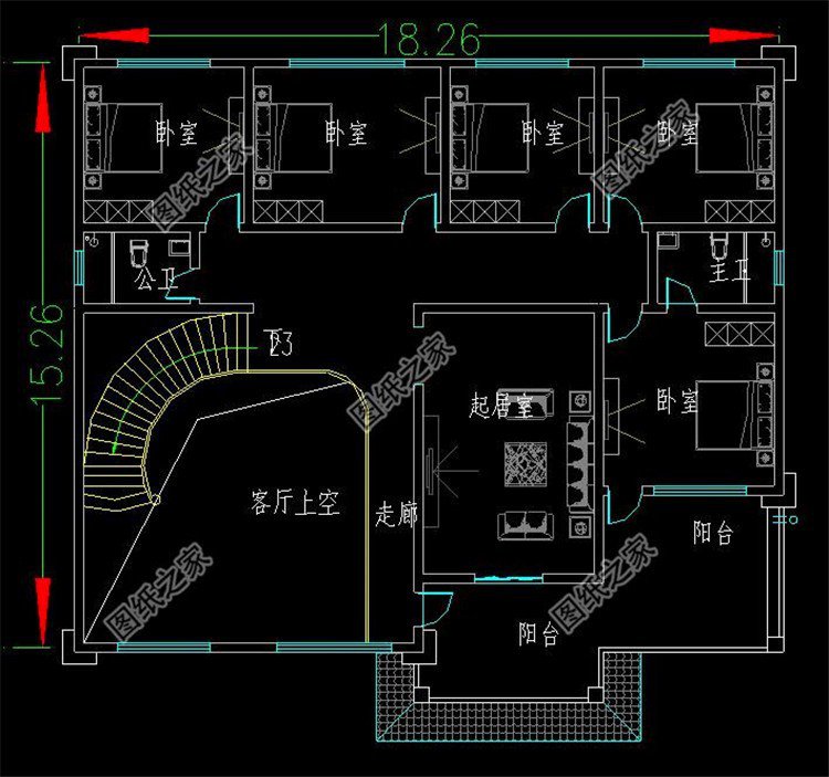 帶堂屋二層樓房設(shè)計(jì)圖，適合農(nóng)村的功能布局，實(shí)力推薦好戶型