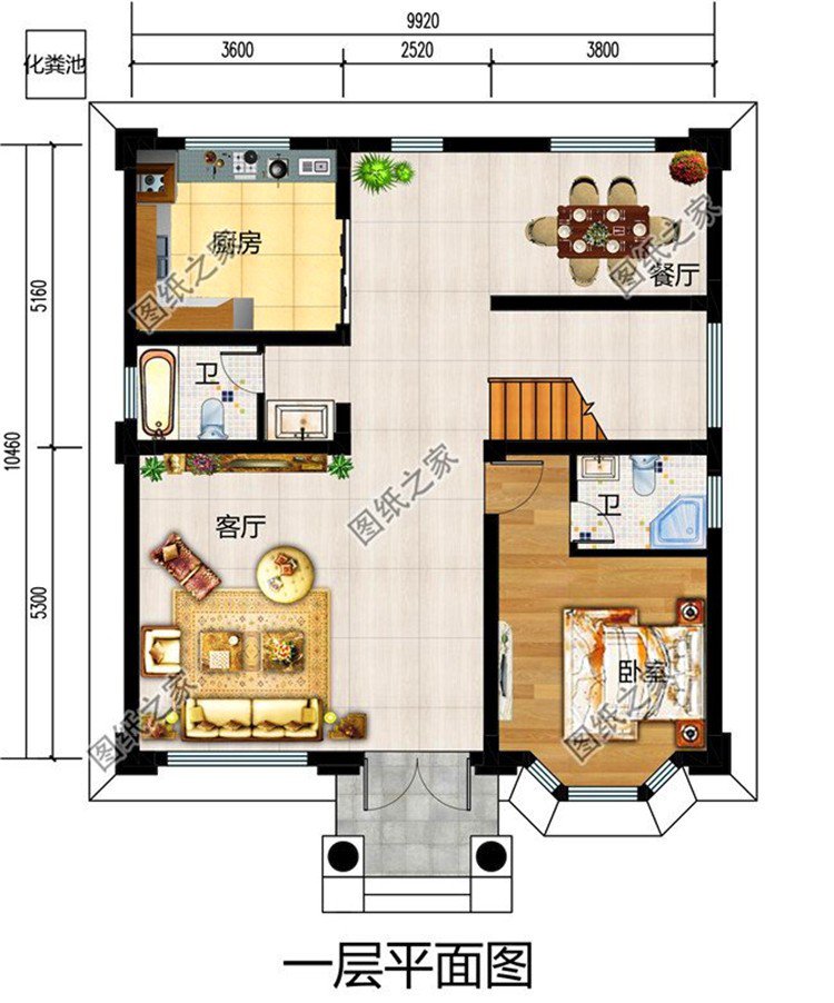 農(nóng)村三層帶露臺(tái)別墅設(shè)計(jì)圖，這樣的房子來(lái)一棟走到哪都有底氣