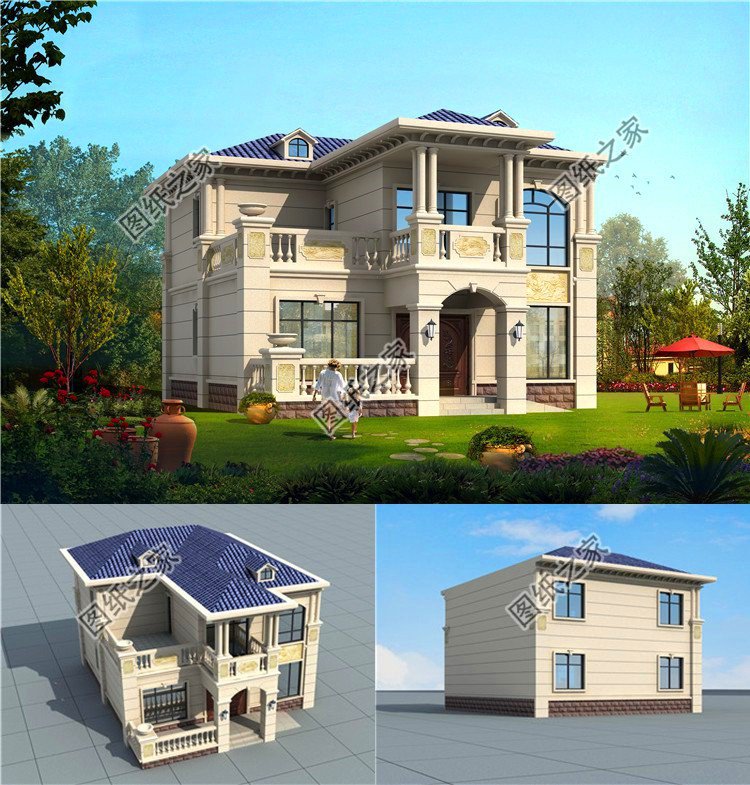 農(nóng)村兩層別墅外觀圖，不知道多少人搶著建，農(nóng)村建房經(jīng)典戶型