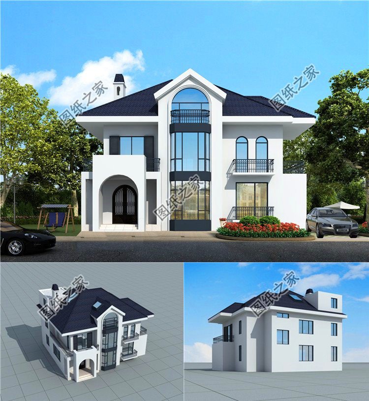 農(nóng)村兩層別墅外觀圖，不知道多少人搶著建，農(nóng)村建房經(jīng)典戶型