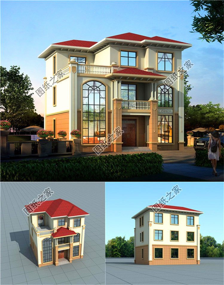 農村三層別墅戶型圖，其中第三款最受老百姓喜愛，村里人都搶著建