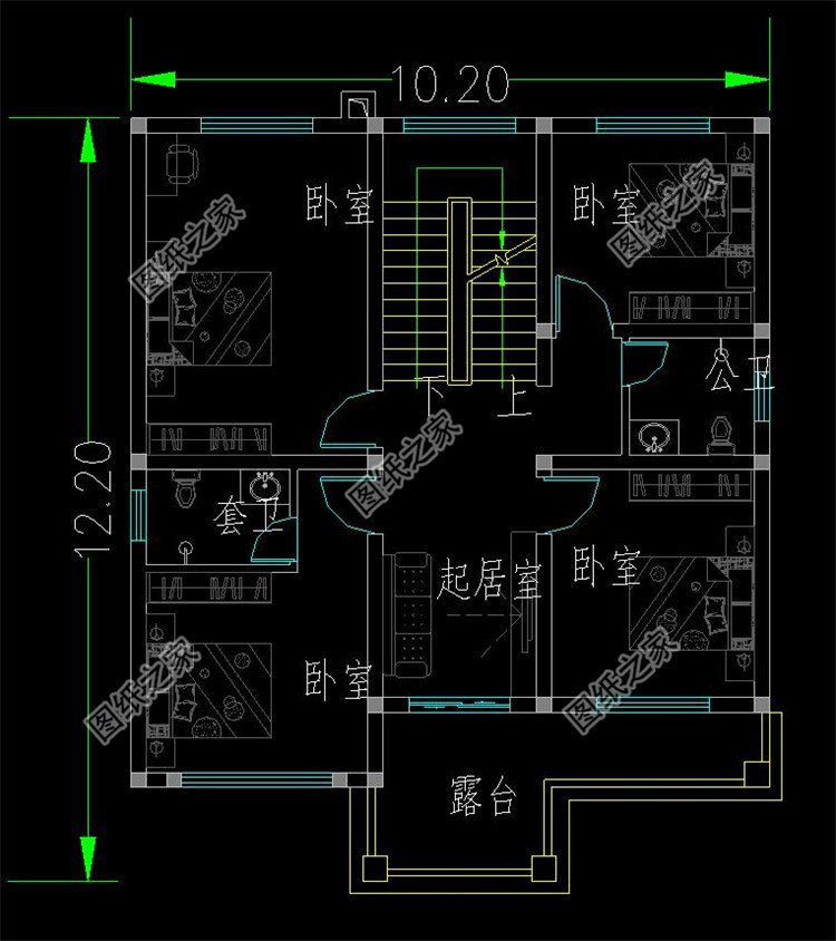 農村三層別墅戶型圖，其中第三款最受老百姓喜愛，村里人都搶著建