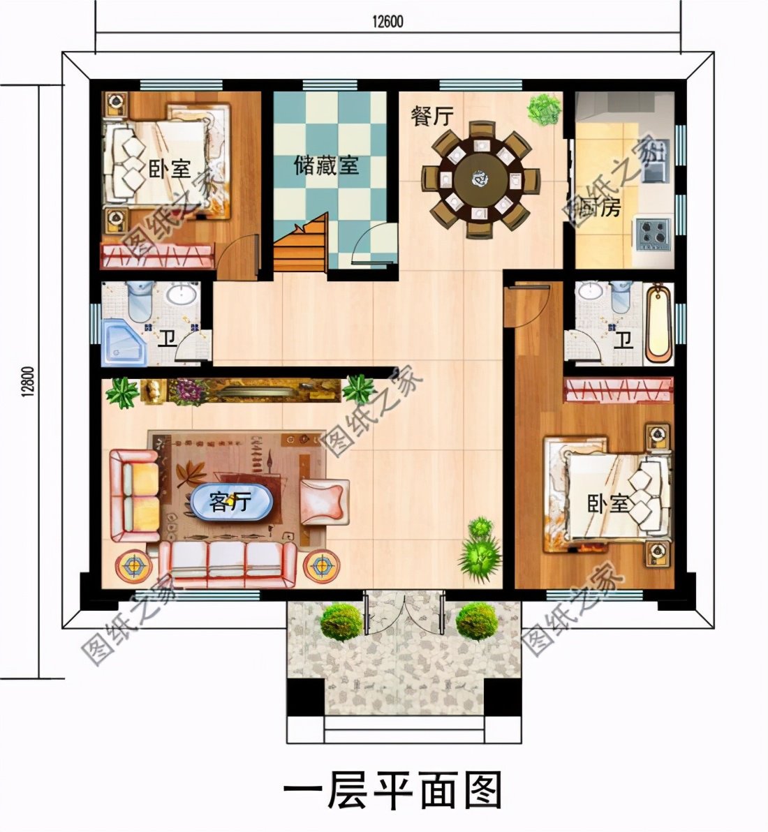 農村三層別墅戶型圖，其中第三款最受老百姓喜愛，村里人都搶著建