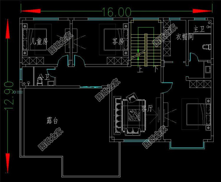 農(nóng)村四開間二層樓房設(shè)計圖，這種布局真不錯，讓你挑不出任何毛病
