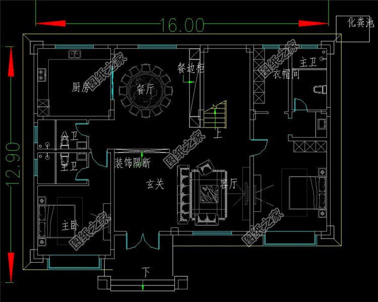 農(nóng)村四開間二層樓房設(shè)計圖，這種布局真不錯，讓你挑不出任何毛病