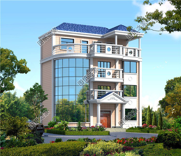 豪華四層別墅設(shè)計(jì)圖，豪華大氣又實(shí)用，方案不錯(cuò)，建房可收藏