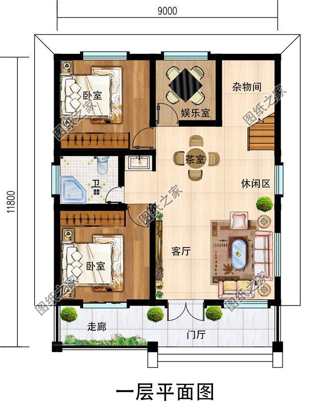 農(nóng)村九十平方自建房圖，小小的戶型，第一眼就讓人驚艷