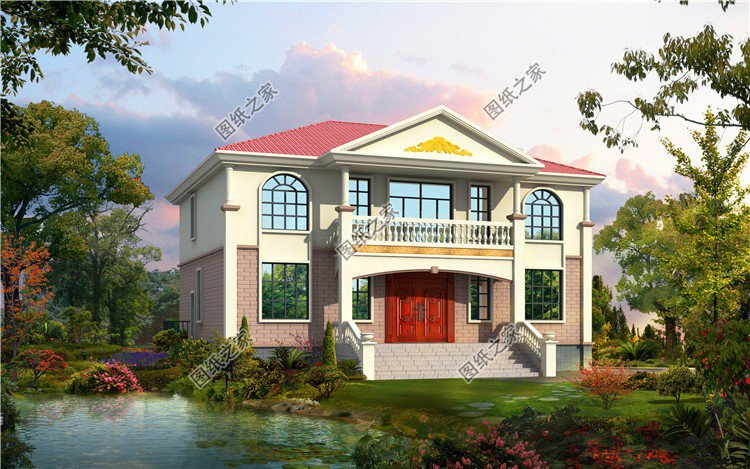 獨(dú)棟二層別墅設(shè)計(jì)圖，布局沒得挑，建好了鄰居都前來參觀