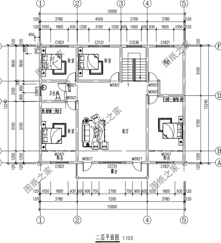 獨(dú)棟二層別墅設(shè)計(jì)圖，布局沒得挑，建好了鄰居都前來參觀