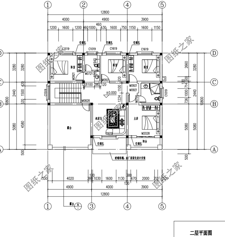 面寬12米二層樓設計圖，外觀靚布局贊，再適合農村不過了