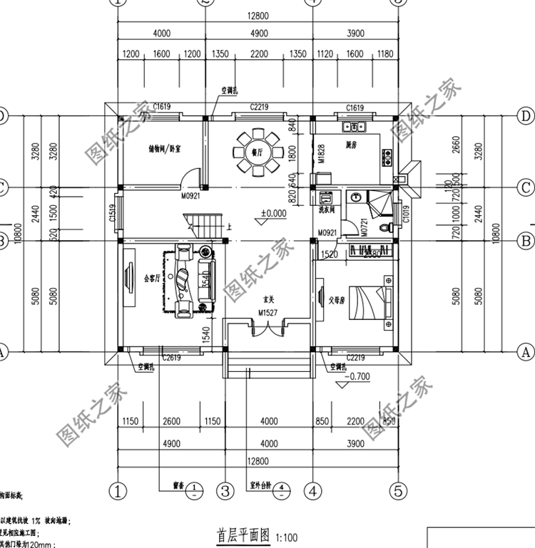 面寬12米二層樓設計圖，外觀靚布局贊，再適合農村不過了