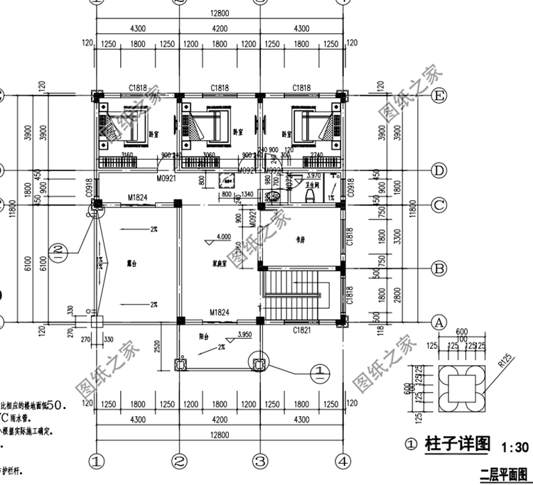 面寬12米二層樓設計圖，外觀靚布局贊，再適合農村不過了