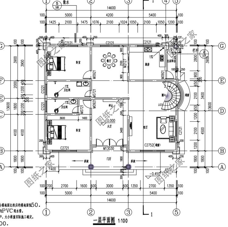 農(nóng)村三層帶陽臺(tái)別墅設(shè)計(jì)圖，戶型通透采光好，不錯(cuò)的建房選擇