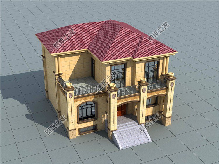 農(nóng)村三開間別墅設(shè)計圖，造型簡單而且布局實用，不容錯過