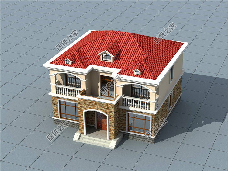 農(nóng)村三開間別墅設(shè)計圖，造型簡單而且布局實用，不容錯過