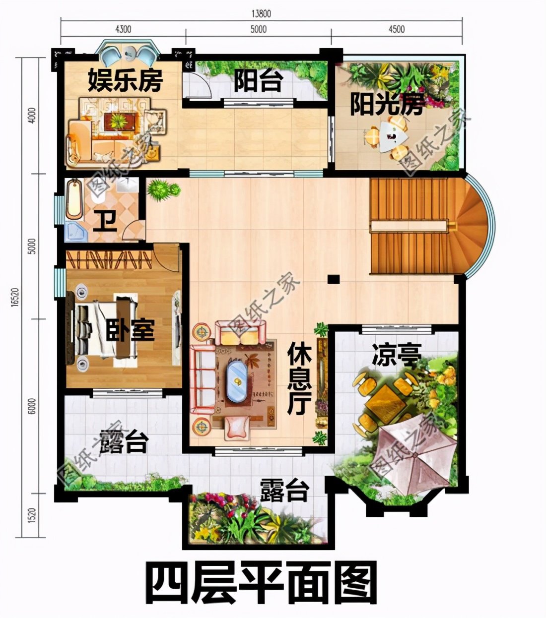 豪華四層別墅設(shè)計圖，這樣的房子才叫真氣派，看一眼就愛上