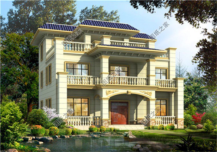 農(nóng)村平屋頂三層自建房設(shè)計圖，盡享農(nóng)村幸福生活，非常適合農(nóng)村建造