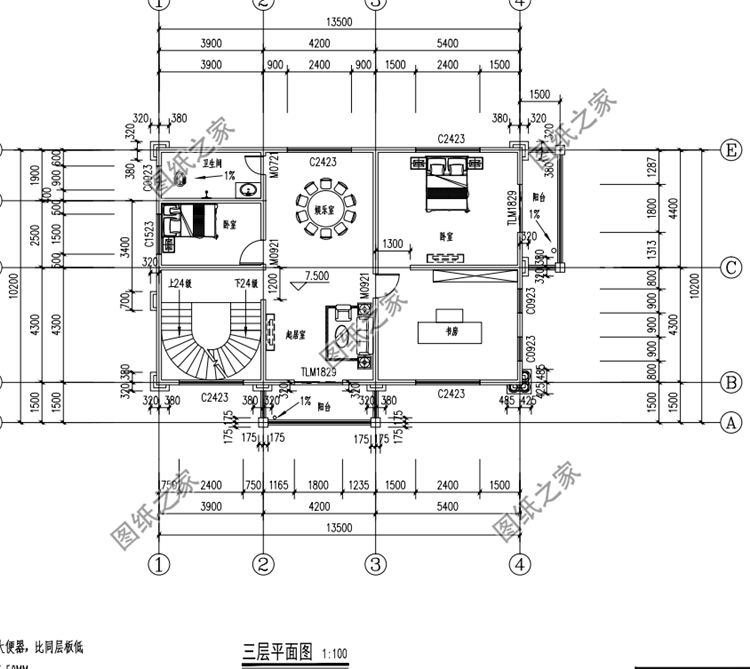 占地120平米四層別墅設(shè)計(jì)圖，戶型不大但功能齊全，收藏不吃虧