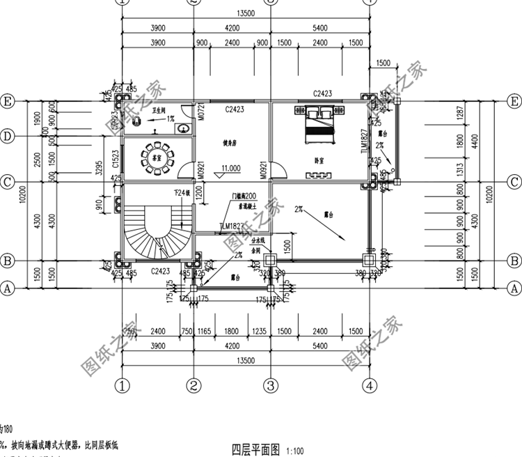占地120平米四層別墅設(shè)計(jì)圖，戶型不大但功能齊全，收藏不吃虧