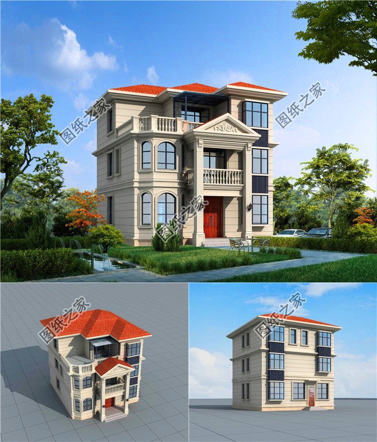 農(nóng)村三層小洋樓戶型圖，戶型布局超贊，最后一款最奢華