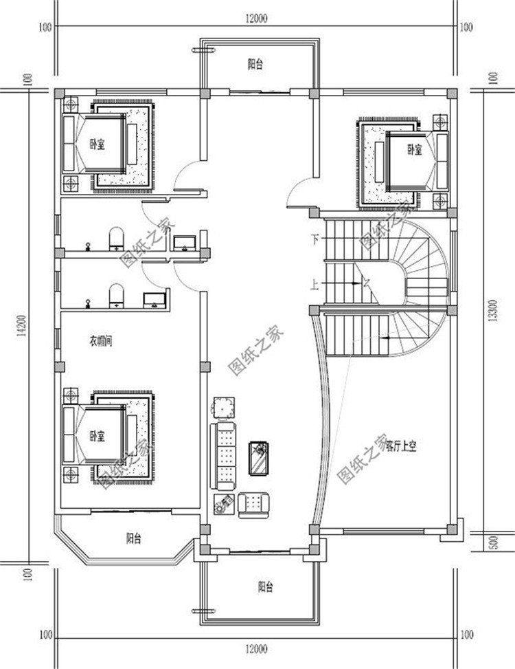 150平米大戶型四層別墅設計圖，這配置簡直太棒了，趕快來一棟吧