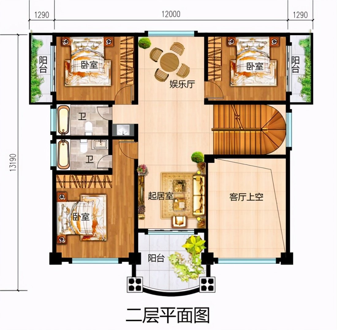 150平米大戶型四層別墅設計圖，這配置簡直太棒了，趕快來一棟吧