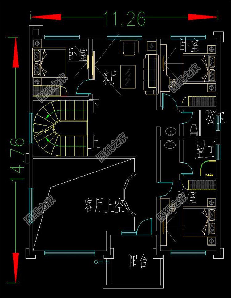 150平米大戶型四層別墅設計圖，這配置簡直太棒了，趕快來一棟吧