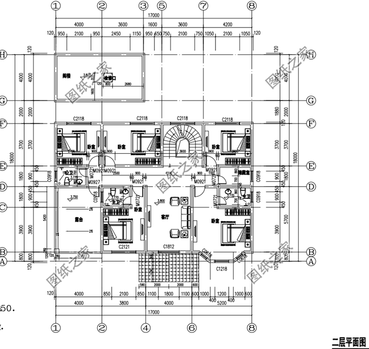 帶小配房二層樓房設(shè)計(jì)圖，農(nóng)村最流行的戶型，相當(dāng)接地氣