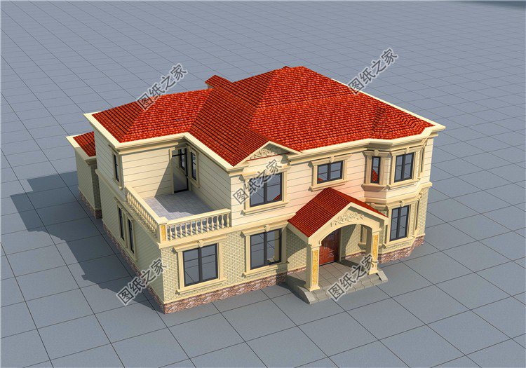 帶小配房二層樓房設(shè)計(jì)圖，農(nóng)村最流行的戶型，相當(dāng)接地氣