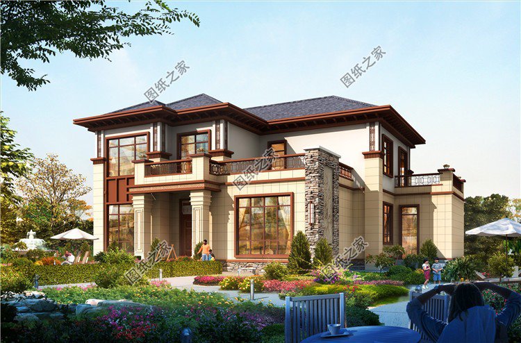 帶小配房二層樓房設(shè)計(jì)圖，農(nóng)村最流行的戶型，相當(dāng)接地氣