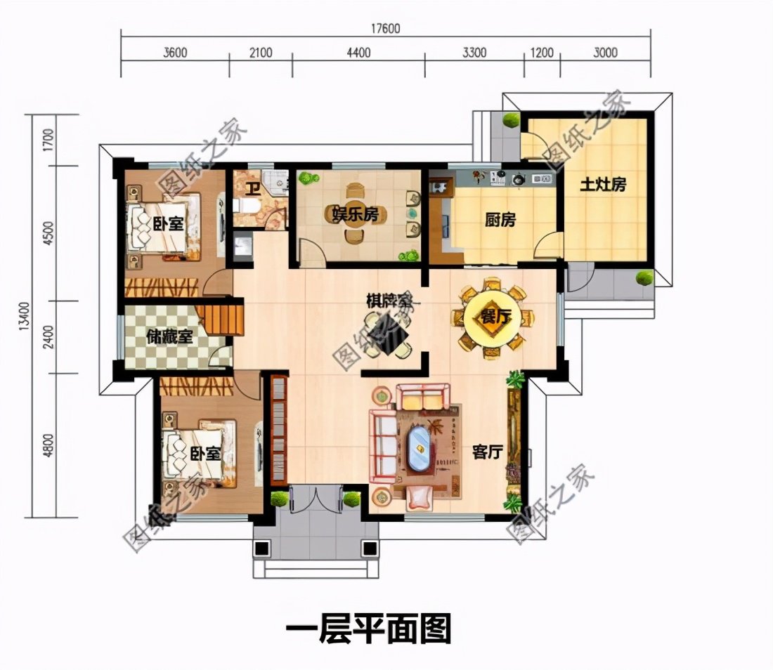 帶小配房二層樓房設(shè)計(jì)圖，農(nóng)村最流行的戶型，相當(dāng)接地氣