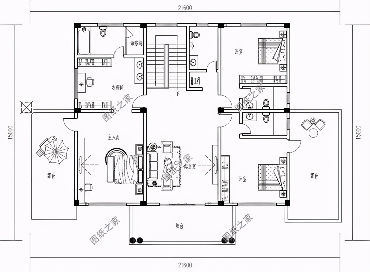 二層帶車庫別墅總設(shè)計圖，希望有一款是你喜歡的