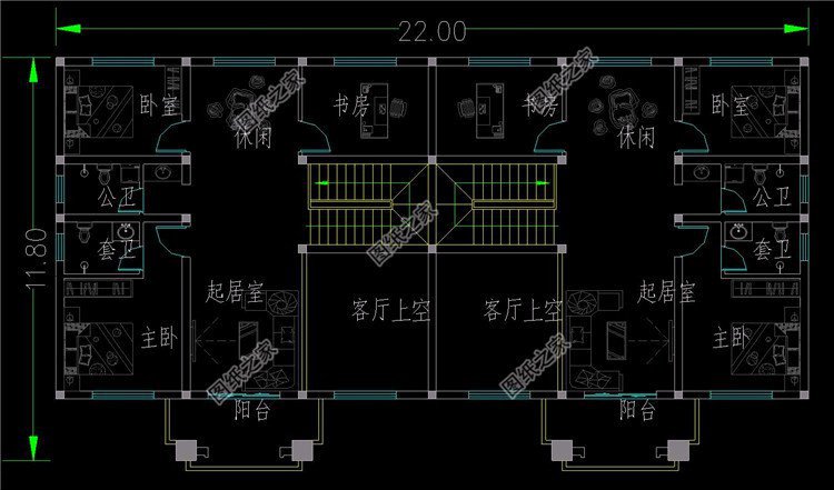 農(nóng)村兄弟雙拼戶型圖，親兄弟這樣建房，省時省力又省錢