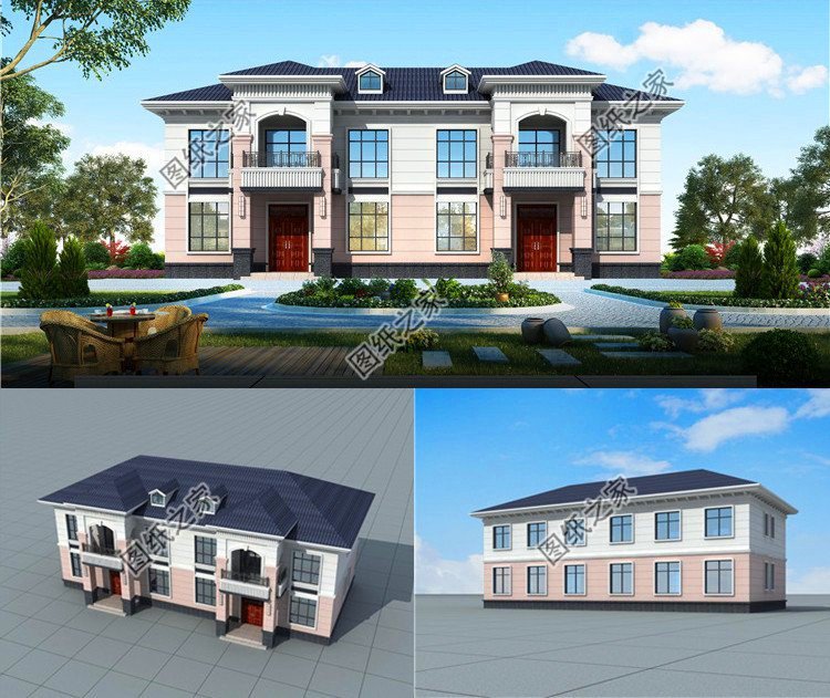 農(nóng)村兄弟雙拼戶型圖，親兄弟這樣建房，省時省力又省錢