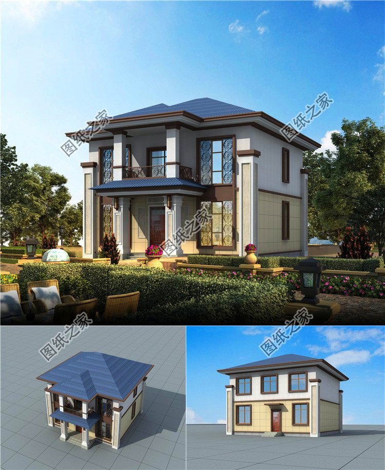 小戶型二層別墅設計圖，小戶型也有大幸福，農村建房非他莫屬