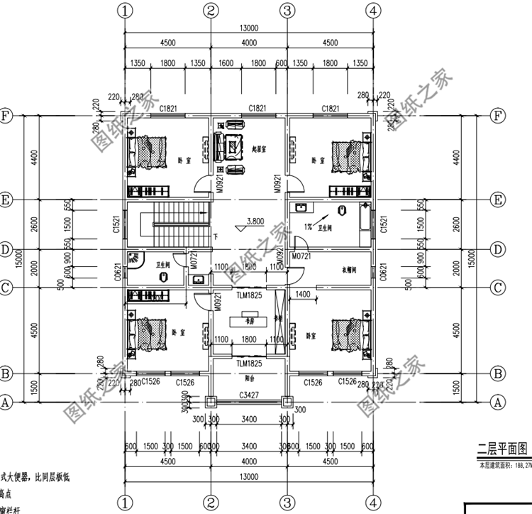 開(kāi)間13米二層樓房設(shè)計(jì)圖，快來(lái)看看是不是你喜歡的戶(hù)型，完成兒時(shí)的夢(mèng)