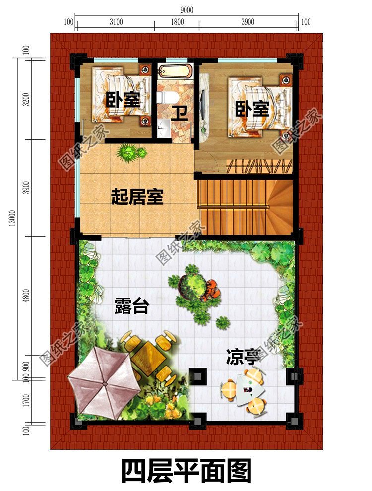 小面寬四層別墅設(shè)計圖，小戶型蓋起來毫不遜色，有顏值有檔次