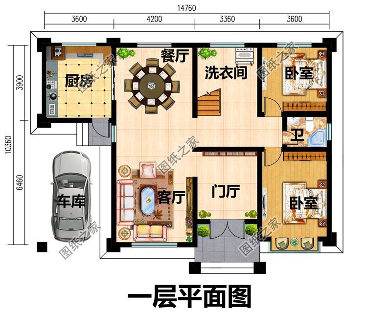 農(nóng)村帶車庫二層樓房設(shè)計圖，在農(nóng)村還是二層帶車庫最受歡迎，不少農(nóng)村朋友都想建